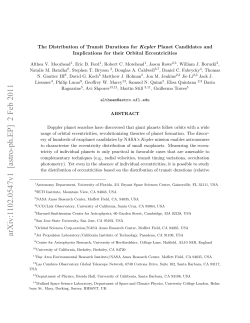 The Distribution of Transit Durations for Kepler Planet Candidates