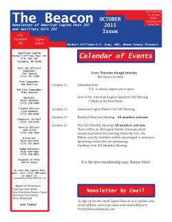 October - American Legion Post 202