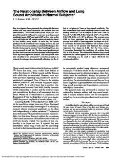 The Relationship Between Airflow and Lung Sound Amplitude in