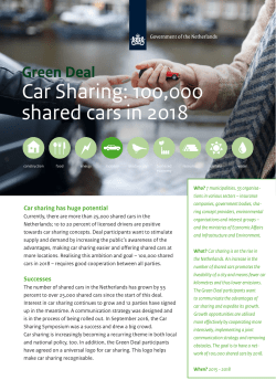 Car Sharing: 100000 shared cars in 2018