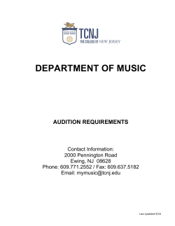 Audition Handbook - Music