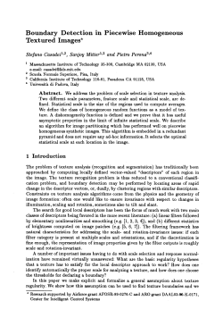 Boundary detection in piecewise homogeneous textured images