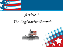 Article 1 The Legislative Branch