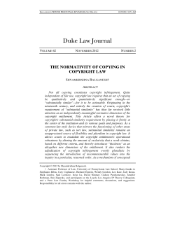 The Normativity of Copying in Copyright Law - Penn Law