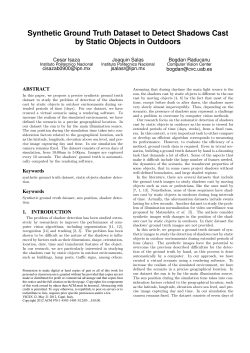 Synthetic ground truth dataset to detect shadows cast by static