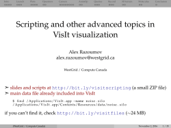 Scripting and other advanced topics in VisIt visualization