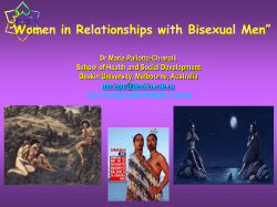 DOWNLOAD the slides here - Centre for Social Research in Health
