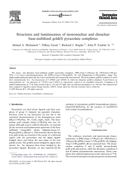 Inorg. Chim. Acta 2004, 357, 1761-1766. - TAMU Chemistry