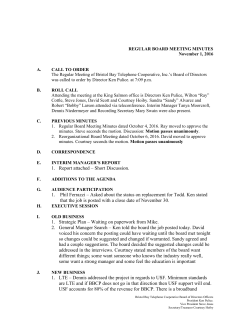 November 2016 - Bristol Bay Telephone Cooperative