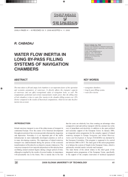 WATER FLOW INERTIA IN LONG BY