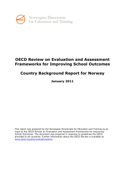 OECD Review on Evaluation and Assessment Frameworks for