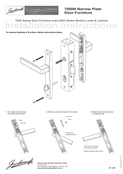 7000N Series Levers on Narrow Stile Instructions