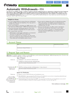 Automatic Withdrawals &ndash; IRA