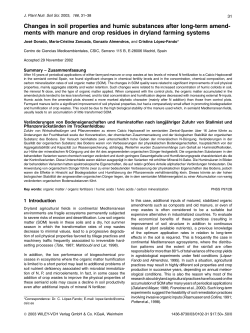 Changes in soil properties and humic substances after long‐term