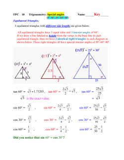 FPC 10 Trigono special angles. key