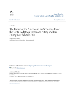 The Future of the American Law School or, How the `Crits` Led Brian
