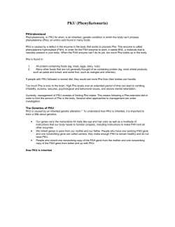 PKU (Phenylketonuria) - The Foundation for the Children of Iran