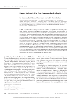 Eugen Steinach: The First Neuroendocrinologist