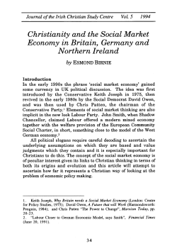 Christianity and the Social Market Economy in Britain, Germany and