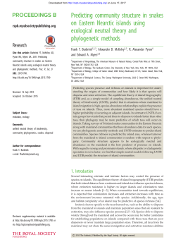 Predicting community structure in snakes on Eastern Nearctic