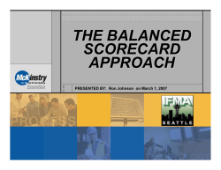the balanced scorecard approach