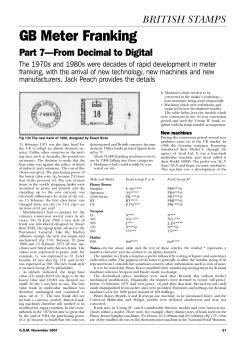 November 2001 - The Meter Stamp Society