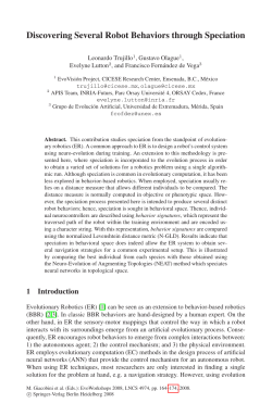 Discovering Several Robot Behaviors through Speciation