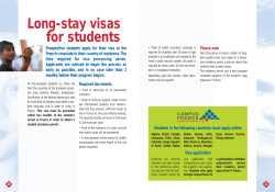 Long-stay visas for students