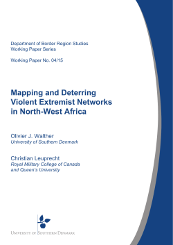 Mapping and Deterring Violent Extremist Networks in North