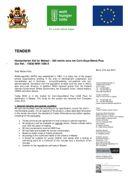 10930 MWI 1006 II - Tender documents