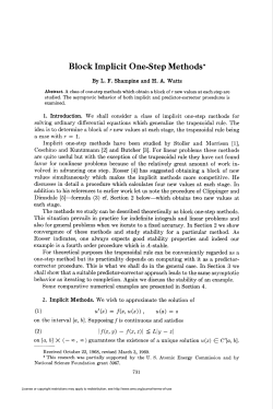 Block Implicit One