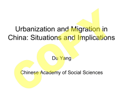 Urbanization and Migration in China: Situations and Implications