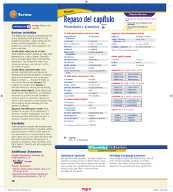 Repaso del capítulo