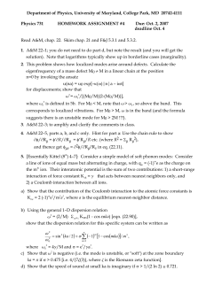 Problem Set #4 - UMD Physics