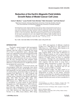 Reduction of the Earth`s Magnetic Field Inhibits Growth Rates of