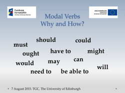 Modal Verbs