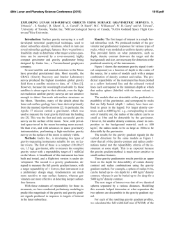 EXPLORING LUNAR SUB-SURFACE OBJECTS USING SURFACE