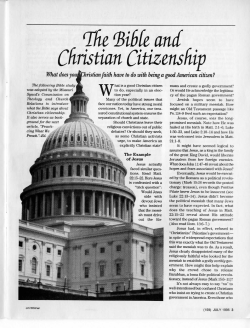 Christian Citizenship - The Lutheran Church&mdash;Missouri Synod