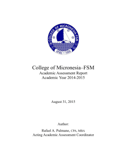 Academic Assessment Report - College of Micronesia