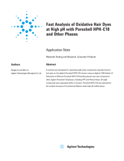 Fast Analysis of Oxidative Hair Dyes at High pH with Poroshell HPH