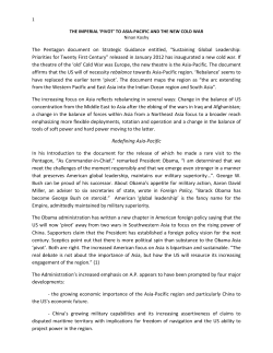 The Pentagon document on Strategic Guidance entitled, &ldquo;Sustaining