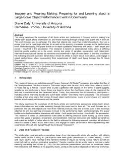 Imagery and Meaning Making: Preparing for and