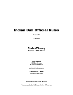 Indian Ball Official Rules