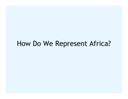 How Do We Represent Africa? - UNC African Studies Center