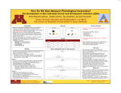 How Do We Best Measure Phonological Awareness?