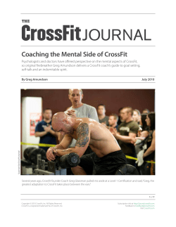 Coaching the Mental Side of CrossFit
