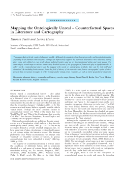 Mapping the Ontologically Unreal &ndash; Counterfactual Spaces in