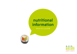 nutritional information