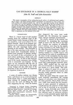 GAS EXCHANGE IN A GEORGIA SALT MARSH