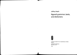 Ngandi grammar, texts, and dictionary